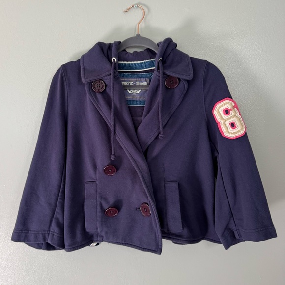 PINK Hooded Crop Jacket - Picture 2 of 10